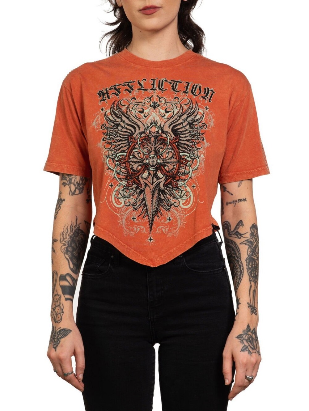 Affliction Awakening Light Rust Lava Wash T-Shirt